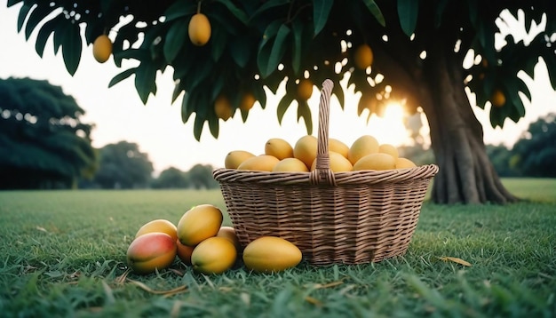 Imagen y fondo del árbol de mango