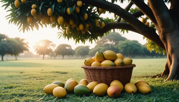 Imagen y fondo del árbol de mango