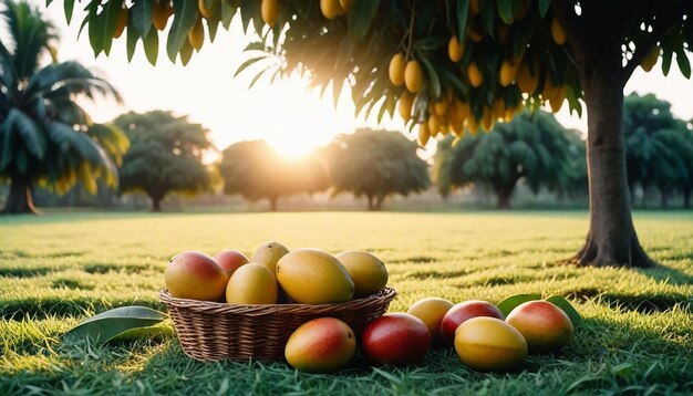 Imagen y fondo del árbol de mango