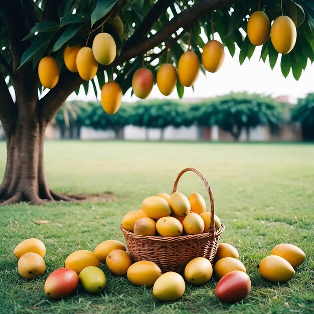 Imagen y fondo del árbol de mango