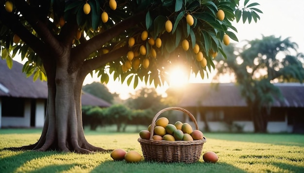 Imagen y fondo del árbol de mango