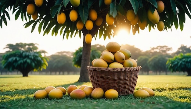 Imagen y fondo del árbol de mango