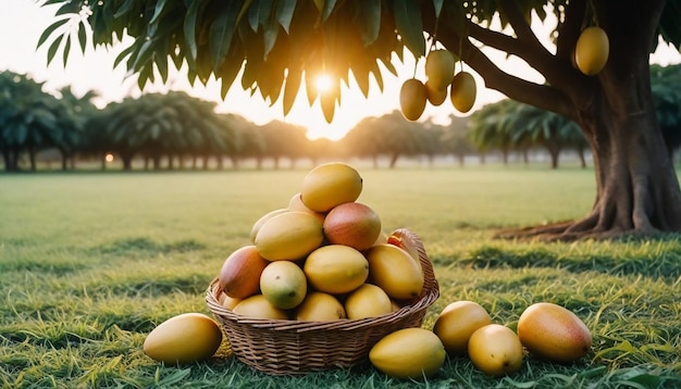 Imagen y fondo del árbol de mango