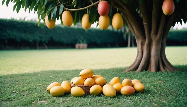 Imagen y fondo del árbol de mango