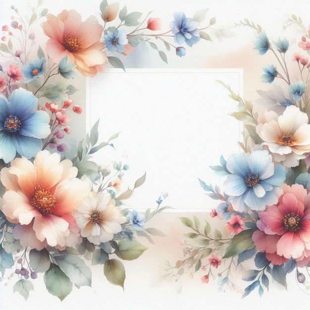 Imagen de fondo de arte floral para la invitación