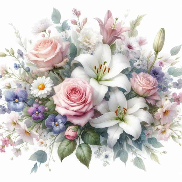 Imagen de fondo de arte floral para la invitación