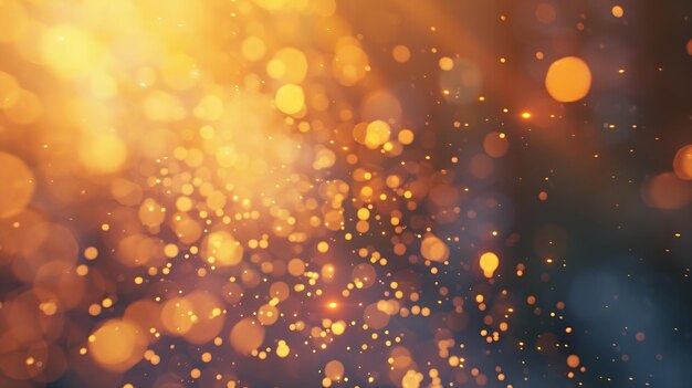 imagen de fondo bokeh borroso con luces anaranjadas cálidas IA generativa