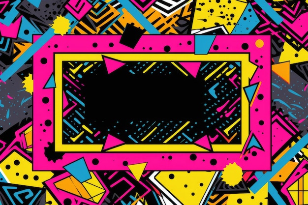 una imagen de un fondo colorido con un marco cuadrado