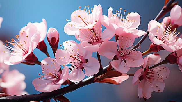 Imagen de fondo del día de las flores de cerezo