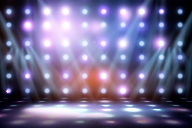 Imagen de fondo del escenario con luces de color