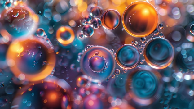 Imagen de fondo estilo fantasía esfera 3D círculo colorido agradable a la vista