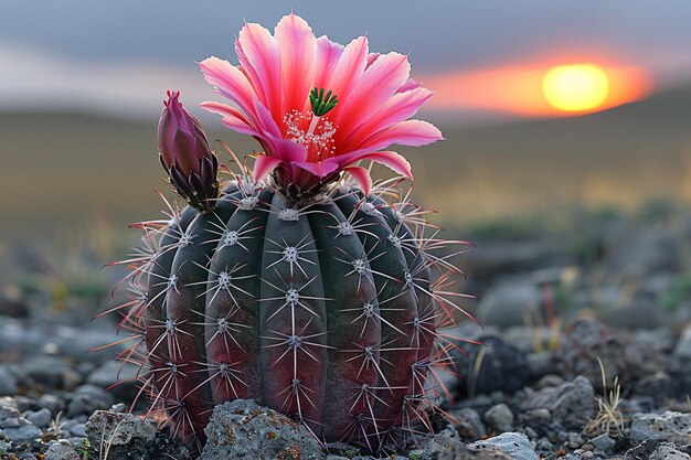 Foto imagen de fondo de la flor de cactus en hd 8k