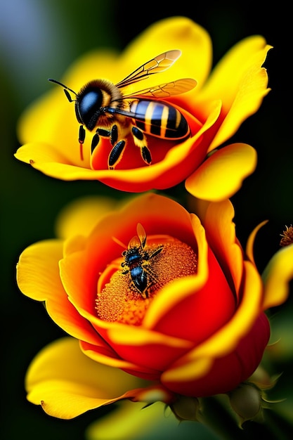 Foto imagen de fondo de flor generada por ai