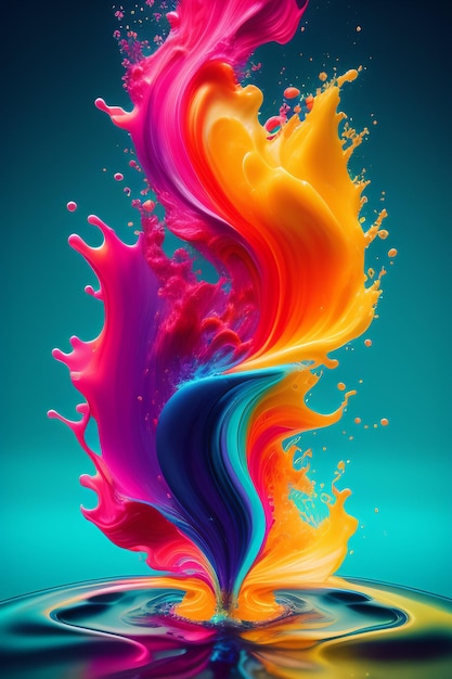 Imagen de fondo generada por la IA de un patrón abstracto moderno con colores complementarios