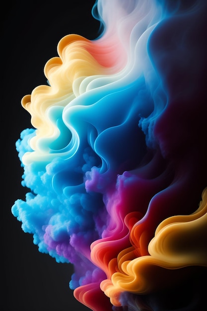 Imagen de fondo generada por la IA de un patrón abstracto moderno con colores complementarios