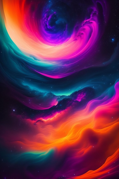 Imagen de fondo generada por la IA de un patrón abstracto moderno con colores complementarios