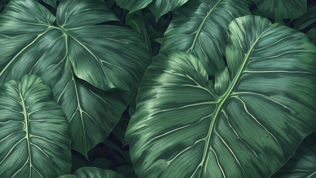 Imagen de fondo de hojas de plantas tropicales