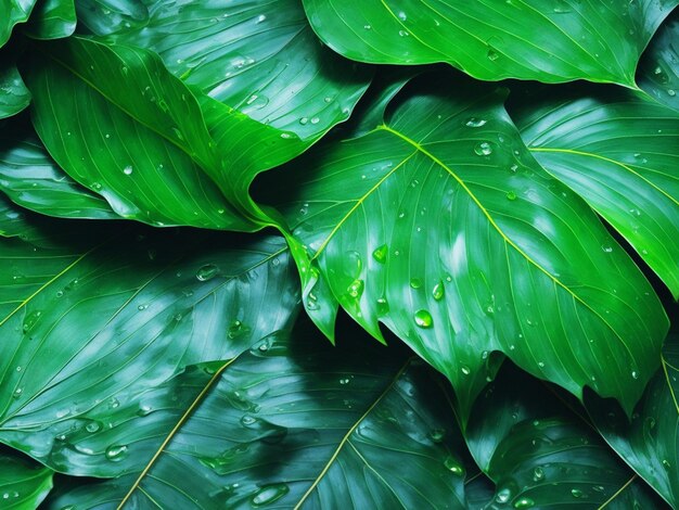 Imagen de fondo de hojas de plantas tropicales