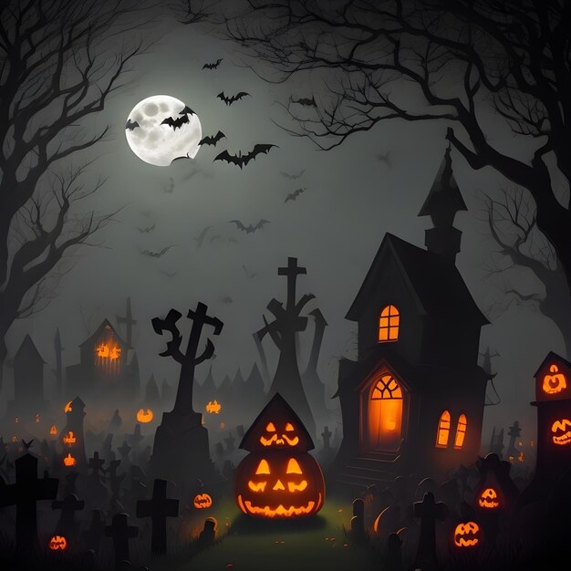 Imagen de fondo horor aterrador increíble de Halloween