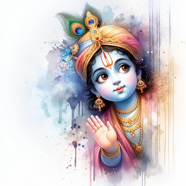 Foto imagen de fondo de krishna janmashtami