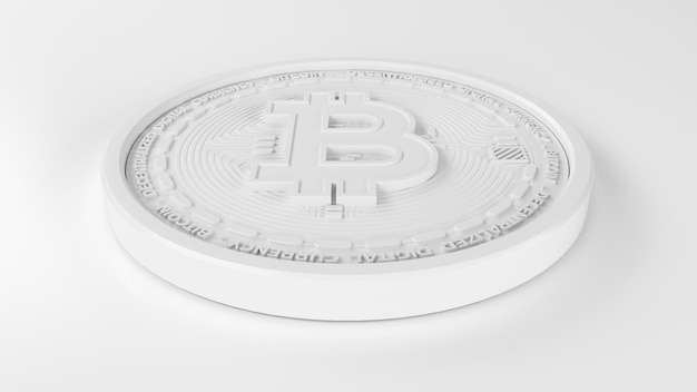 Imagen de fondo de la moneda blanca de Bitcoin