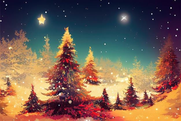 Imagen de fondo de la noche especial de feliz navidad