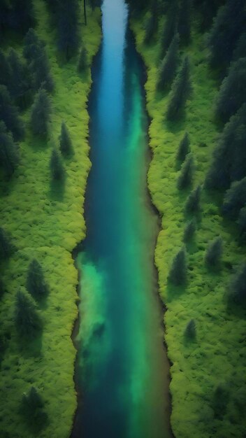 Una imagen de un fondo oscuro con un color verde y azul