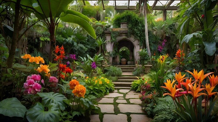 Imagen de fondo de papel de pared de flores Ilustración de la imagen