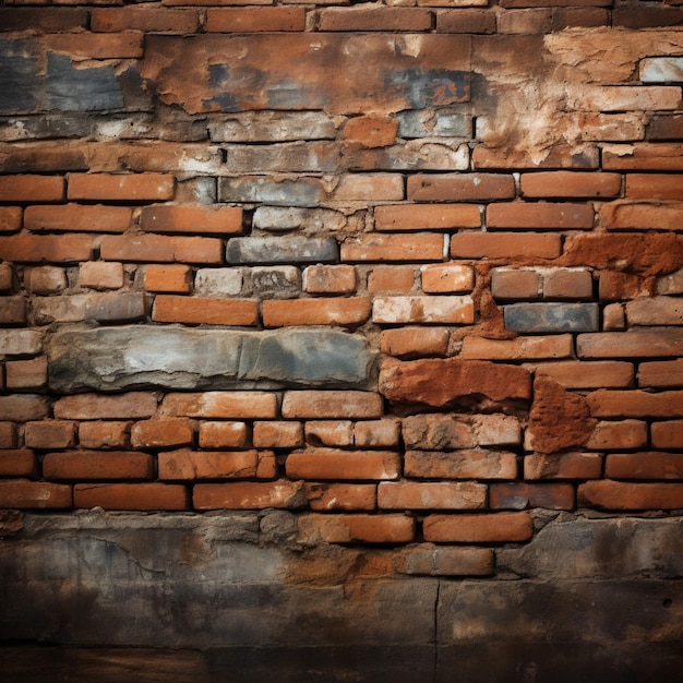 Foto imagen de fondo de una pared de ladrillo desgastado perfecta para el diseño industrial para las redes sociales