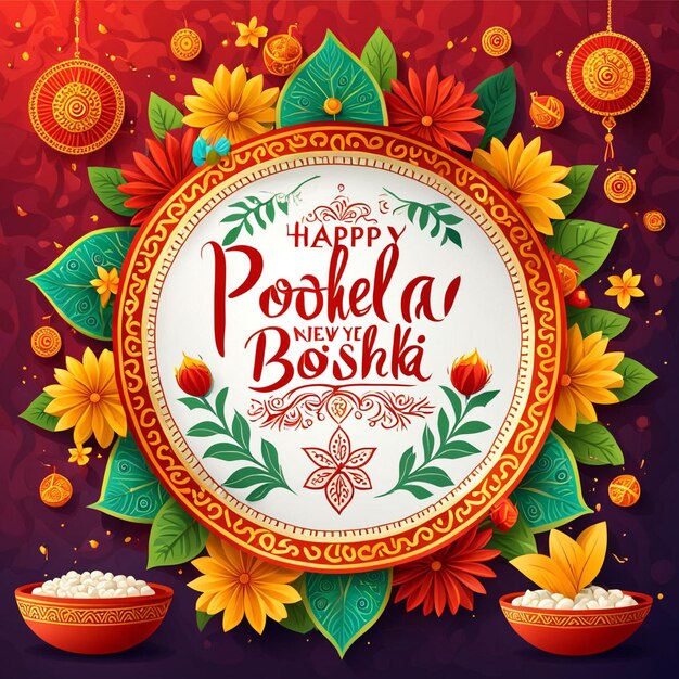 Foto imagen de fondo de pohela boishakh