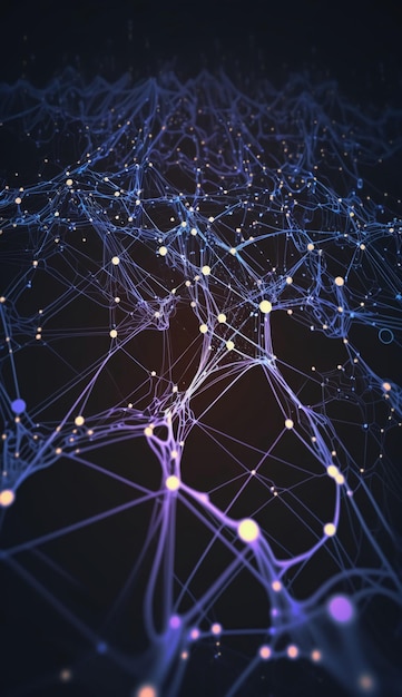 Imagen de fondo de la red neuronal de tecnologíaIA generativa