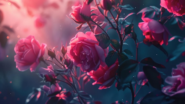 Foto imagen de fondo de las rosas rosas