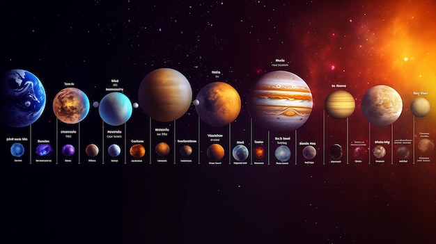 imagen de fondo del sistema solar y el espacio