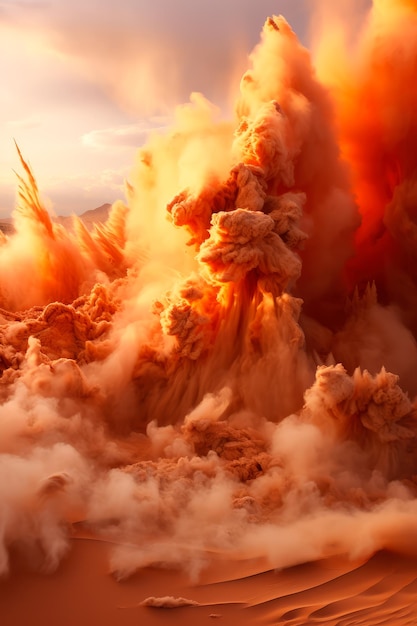 imagen de fondo de la tormenta de arena del desierto