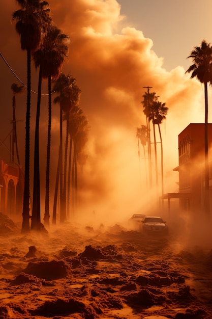 imagen de fondo de la tormenta de arena del desierto