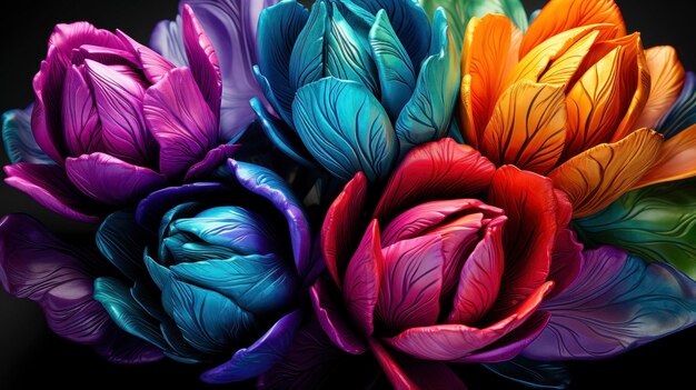 Imagen de fondo de tulipán de varios colores para el escritorio