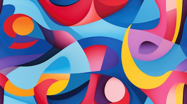 La imagen de la forma repetitiva de papel tapiz abstracto de colores brillantes aigx