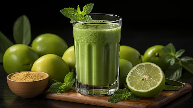 Imagen fotográfica de archivo de fondo de pantalla Fresh_green_apple_and_apple_juice_isolatHD 8K