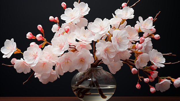 Imagen fotográfica de fondo de pantalla HD 8K de flores de cerezo japonesas