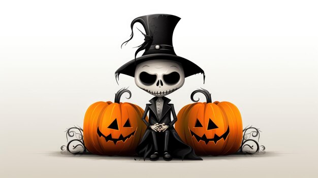 Imagen fotográfica de fondo de pantalla HD 8K de vector de calabaza de Halloween