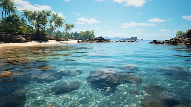 imagen fotográfica de fondo de pantalla HD de playa tropical