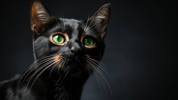 Imagen fotográfica de papel de pared HD negro para gatos