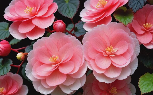 Foto imagen fotográfica de stock de fondo de pantalla hd 8k de flor de begonia