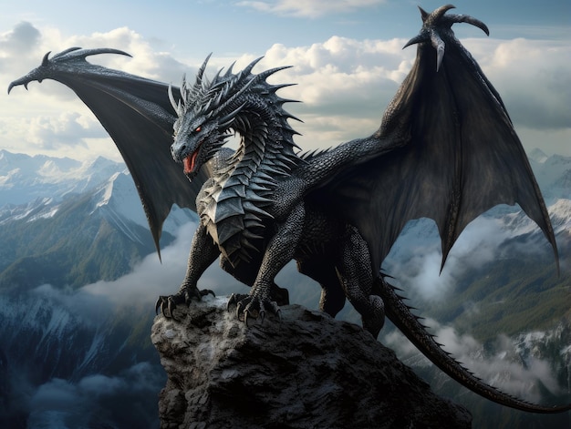 Foto imagen fotográfica de stock del fondo de pantalla hd 8k más sorprendente del rey dragón