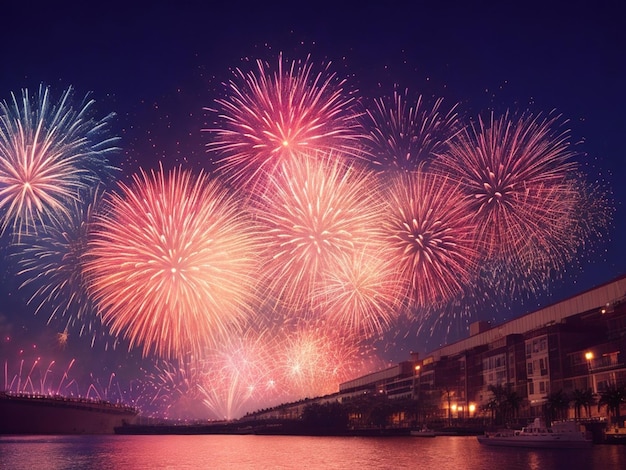 Imagen del fuego de la celebración del Feliz Año Nuevo.