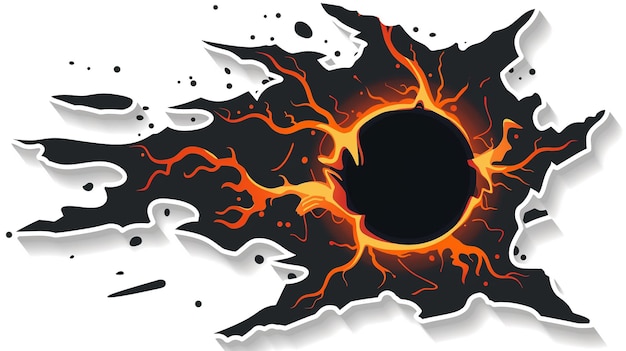 una imagen de un fuego con un círculo en el medio