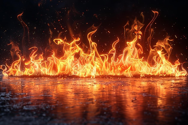 una imagen de fuego con llamas del fuego