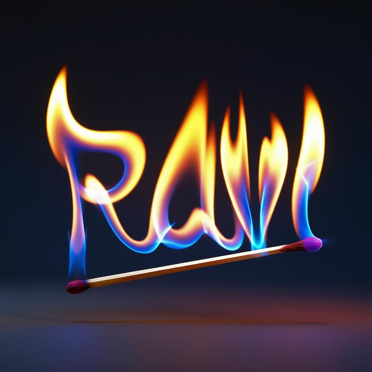 Foto una imagen de un fuego con la palabra fuego en él