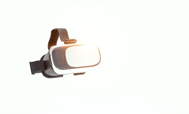 Imagen de gafas de realidad virtual flotantes. Técnica mixta