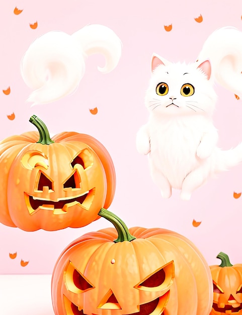 Imagen generada por ai de alta calidad de Halloween, colorida y caprichosa, linda y colorida, generada por IA